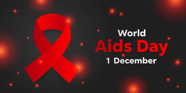 Dünya Yardım Günü. Kurdele ve ışıklar. Kartlar, afişler, posterler, sosyal medya ve daha fazlası için harika. Siyah arkaplan.