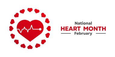 Ulusal Kalp Ayı. Kalpler. Kartlar, afişler, posterler, sosyal medya ve daha fazlası için harika. Beyaz arkaplan. 