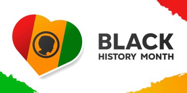 Black History Month. Heart and human. Great for cards, banners, posters, social media and more. White background. clipart