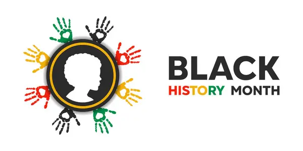 Siyahların Tarihi Ayı. El ve insan eli. Kartlar, afişler, posterler, sosyal medya ve daha fazlası için harika. Beyaz arkaplan.