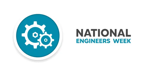 Ulusal Mühendisler Haftası. Dişliler. Kartlar, afişler, posterler, sosyal medya ve daha fazlası için harika. Beyaz arkaplan
