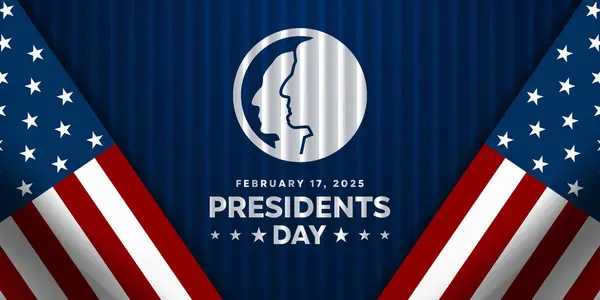 Başkanlık Günü. Kartlar, afişler, posterler, sosyal medya ve daha fazlası için harika. Koyu mavi arkaplan.