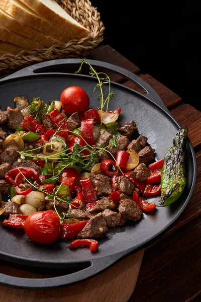Lamb Dish Cooked Vegetables — Stock Photo, Image