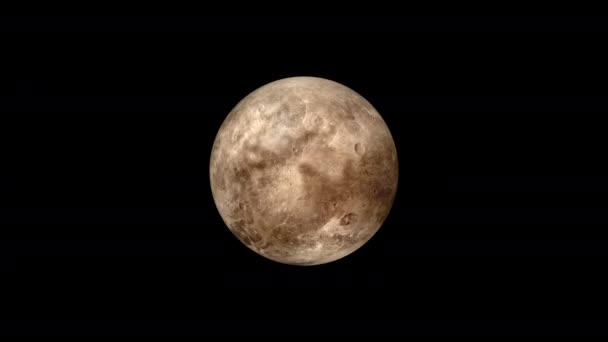暗い背景にある冥王星 — ストック動画