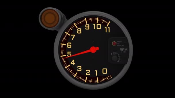 Speedometer Sport Car Dashboard High Performance Car Pushing Limits — Stock Video