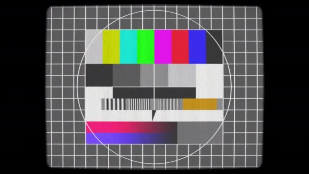 Glitch Ruído Televisão Sem Sinal — Vídeo de Stock