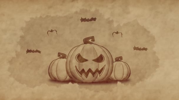 Halloween Filme Loop Vídeo Animação Fundo — Vídeo de Stock