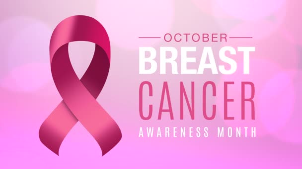 Καρκίνου Του Μαστού Ευαισθητοποίηση Μήνα Φόντο — Αρχείο Βίντεο