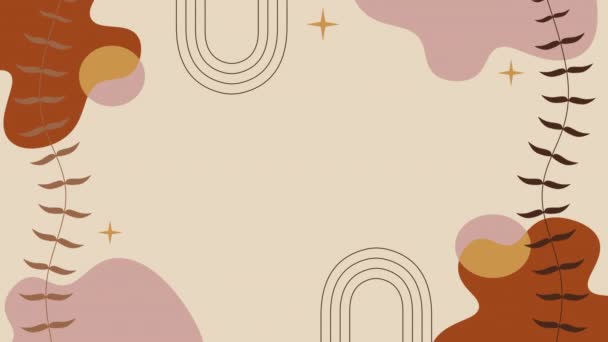 Animace Pohybového Designu Abstraktní Pozadí Barevných Podzimních Listí Kopírovat Prostor — Stock video