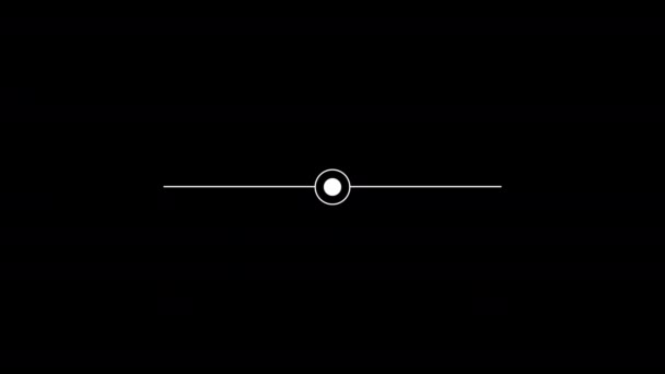 黑色背景下的指向线和圆形动画的镜头 — 图库视频影像