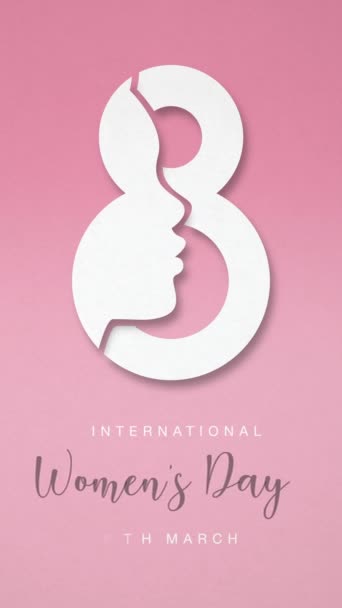 Παγκόσμια Ημέρα Της Γυναίκας Μεγάλη Για Τις Διεθνείς Γιορτές Ημέρα — Αρχείο Βίντεο