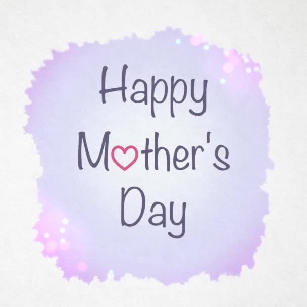 Szczęśliwego Dnia Matki Akwarela Tle Pętli — Wideo stockowe
