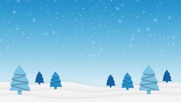 Merry Christmas Background New Year Background Winter Holidays Theme — Stock Video