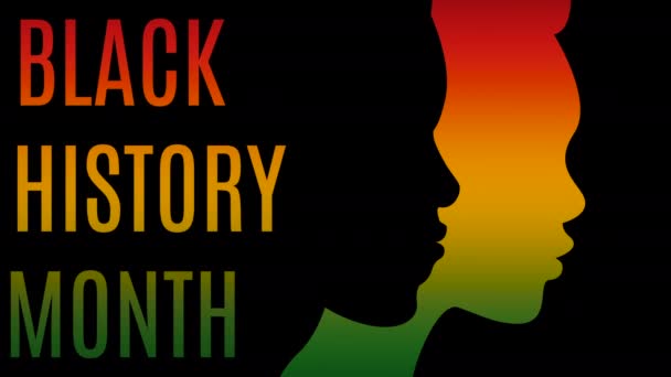 Celebrando Mes Historia Negra Animación Por Video — Vídeo de stock