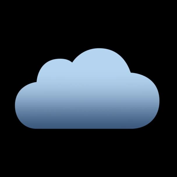 Animacja Pętli Logo Pogody Czarnym Tle — Wideo stockowe
