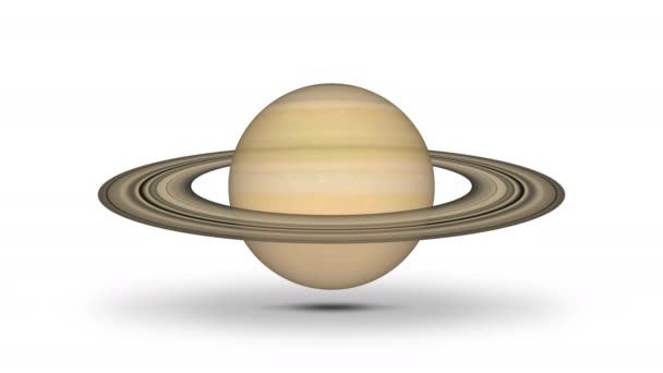 Saturno Sobre Fondo Oscuro — Vídeos de Stock