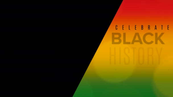Celebrando Mes Historia Negra Animación Por Video — Vídeo de stock