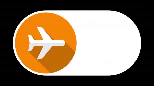 Interruptor Palanca Modo Avión Sobre Fondo Negro — Vídeos de Stock