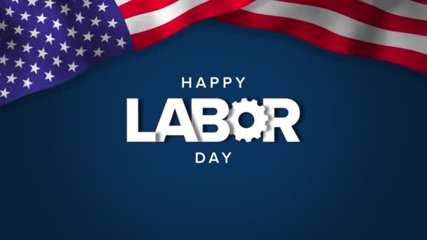 Happy Labor Day Animazione Saluto — Video Stock