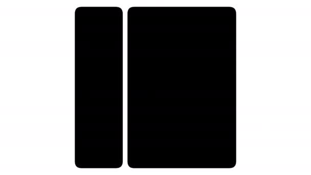 空白黑色相框 白色相间 有剪切路径 — 图库视频影像