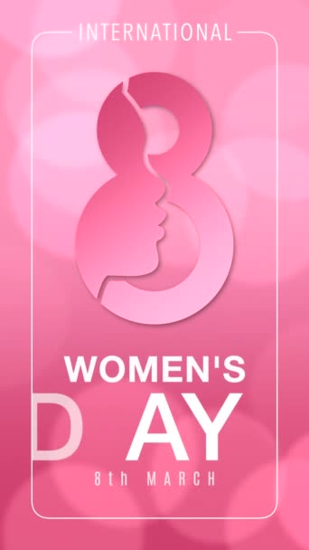 Dia Internacional Mulher Ótimo Para Celebrações Internacionais Dia Das Mulheres — Vídeo de Stock