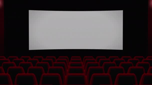 Lege Bioscoop Interieur Achtergrond — Stockvideo