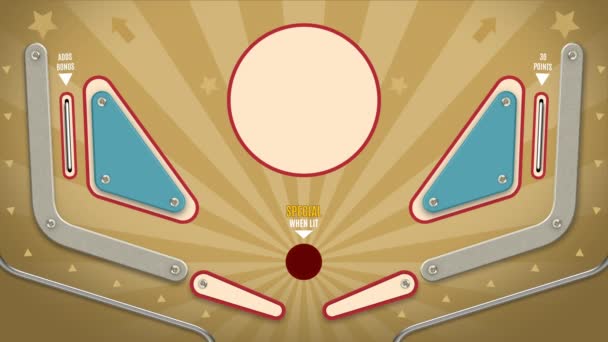 Klasik Pinball Arkaplan Döngüsü Canlandırılmış Tasarım — Stok video