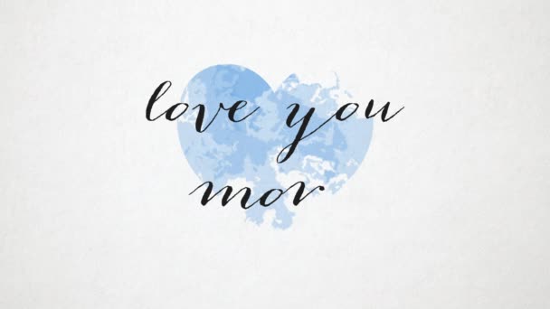 Love You Mom Card Анимационный Фон — стоковое видео