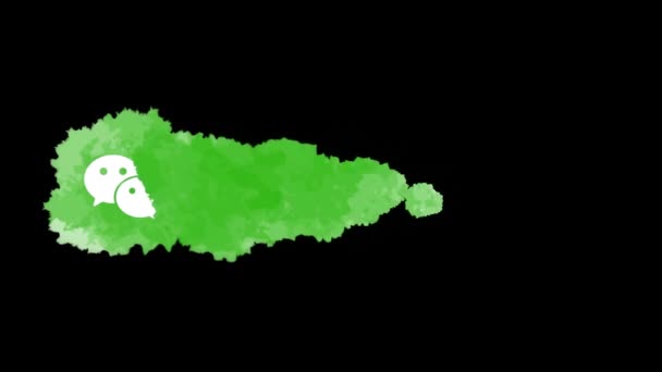 Social Media Wechat Logo Animation — Stok Video