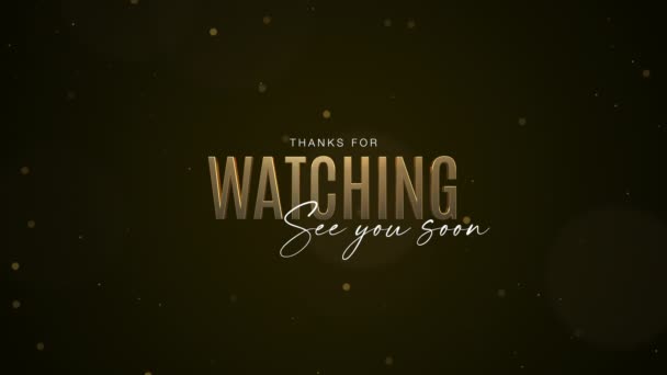 Animation Ευχαριστίες Για Την Παρακολούθηση — Αρχείο Βίντεο