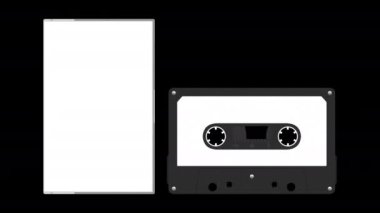 Siyah arkaplanda eski kaset canlandırması 