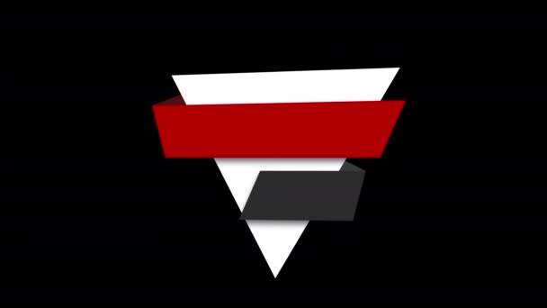 Animacja Projektu Ruchu Projekt Logo Trójkąta — Wideo stockowe
