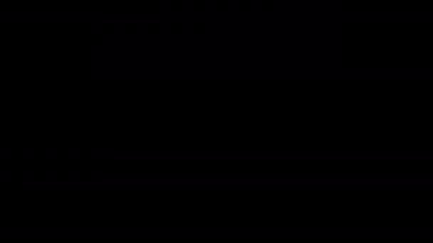 Анимация Продажи Слов Красных Бирках Висит Черном Фоне — стоковое видео