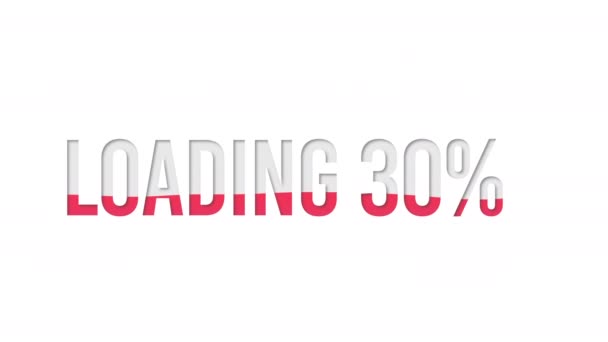 Ladebalke Modernes Konzeptschild Fortschrittsbildschirm Auf Weißem Hintergrund — Stockvideo