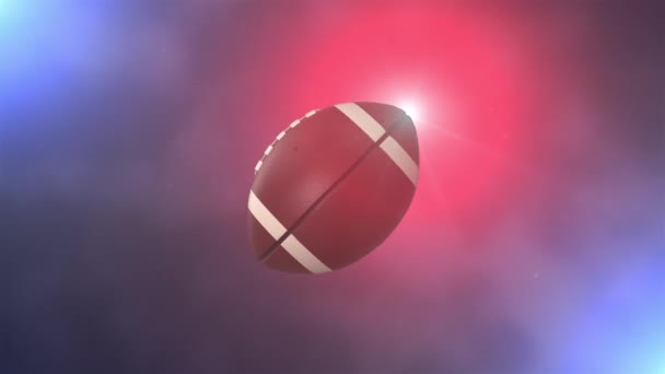 美式足球3D动画球 — 图库视频影像