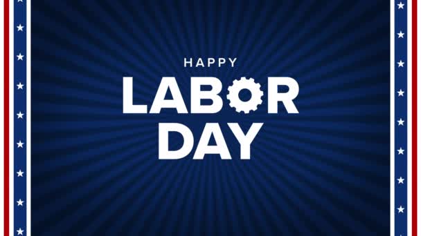 Happy Labor Day Greeting Animation — Stok Video