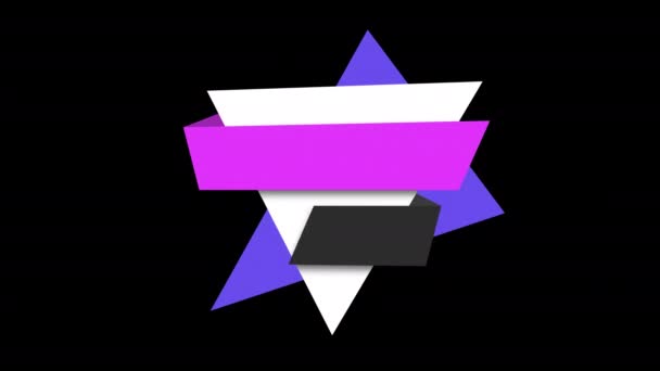 Κίνηση Σχεδιασμό Κινουμένων Σχεδίων Του Σχεδιασμού Λογότυπο Τρίγωνο — Αρχείο Βίντεο