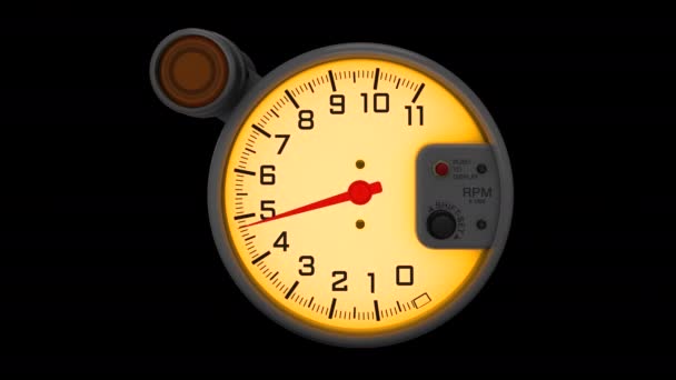 Speedometer Sport Car Dashboard High Performance Car Pushing Limits — Stock Video