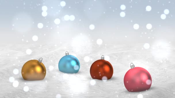 Frohe Weihnachten Hintergrund Neujahr Hintergrund Winterurlaub Thema — Stockvideo