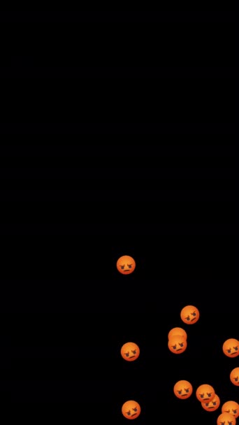 Rozzlobený Emoji Reakce Abstraktní Černé Pozadí — Stock video