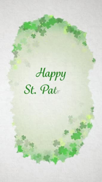 Happy Patrick Day Hintergrund — Stockvideo