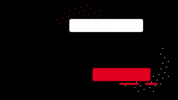 Animación Diseño Movimiento Rojo Blanco Banner Con Espacio Para Texto — Vídeo de stock