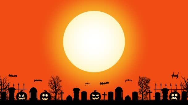 Halloween Cinematic Loop Video Animation Background — Stock Video