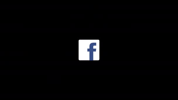 Facebook Web Banner Icon Animated Background — Stock Video