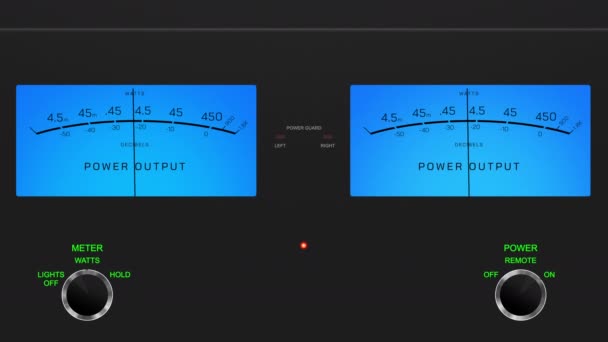Analog Meter Stereo Display — Stock Video