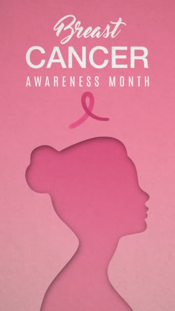 Καρκίνου Του Μαστού Ευαισθητοποίηση Μήνα Φόντο — Αρχείο Βίντεο