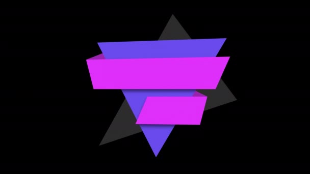 Κίνηση Σχεδιασμό Κινουμένων Σχεδίων Του Σχεδιασμού Λογότυπο Τρίγωνο — Αρχείο Βίντεο