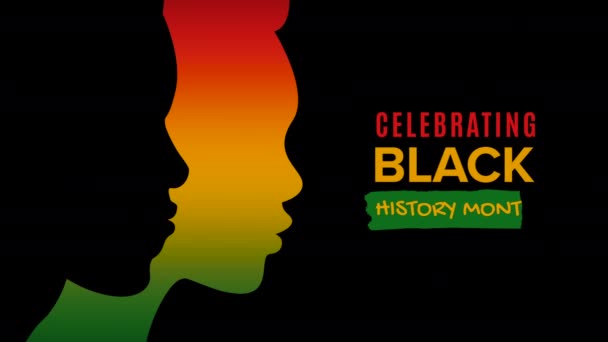 Célébration Mois Histoire Des Noirs Animation Vidéo — Video