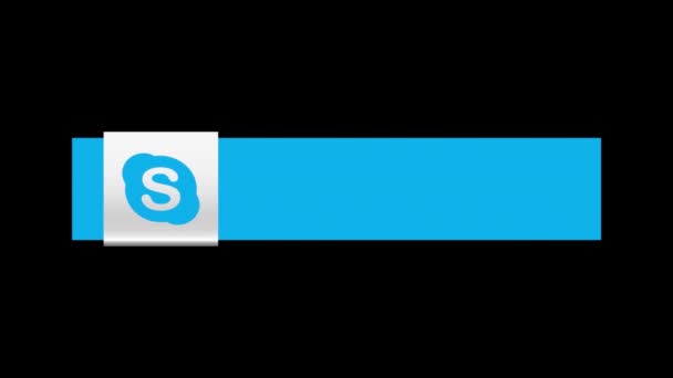 Skype Közösségi Média Alsó Harmadik — Stock videók