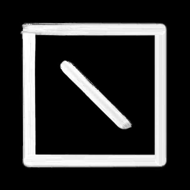 黒い背景のクロスキャンセルボタン — ストック動画